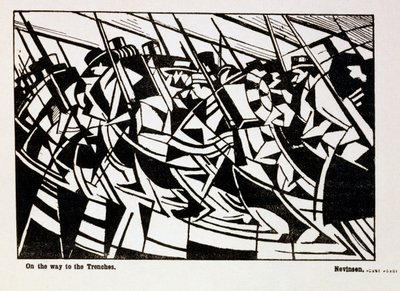 Camino a las trincheras, ilustración de la revista 